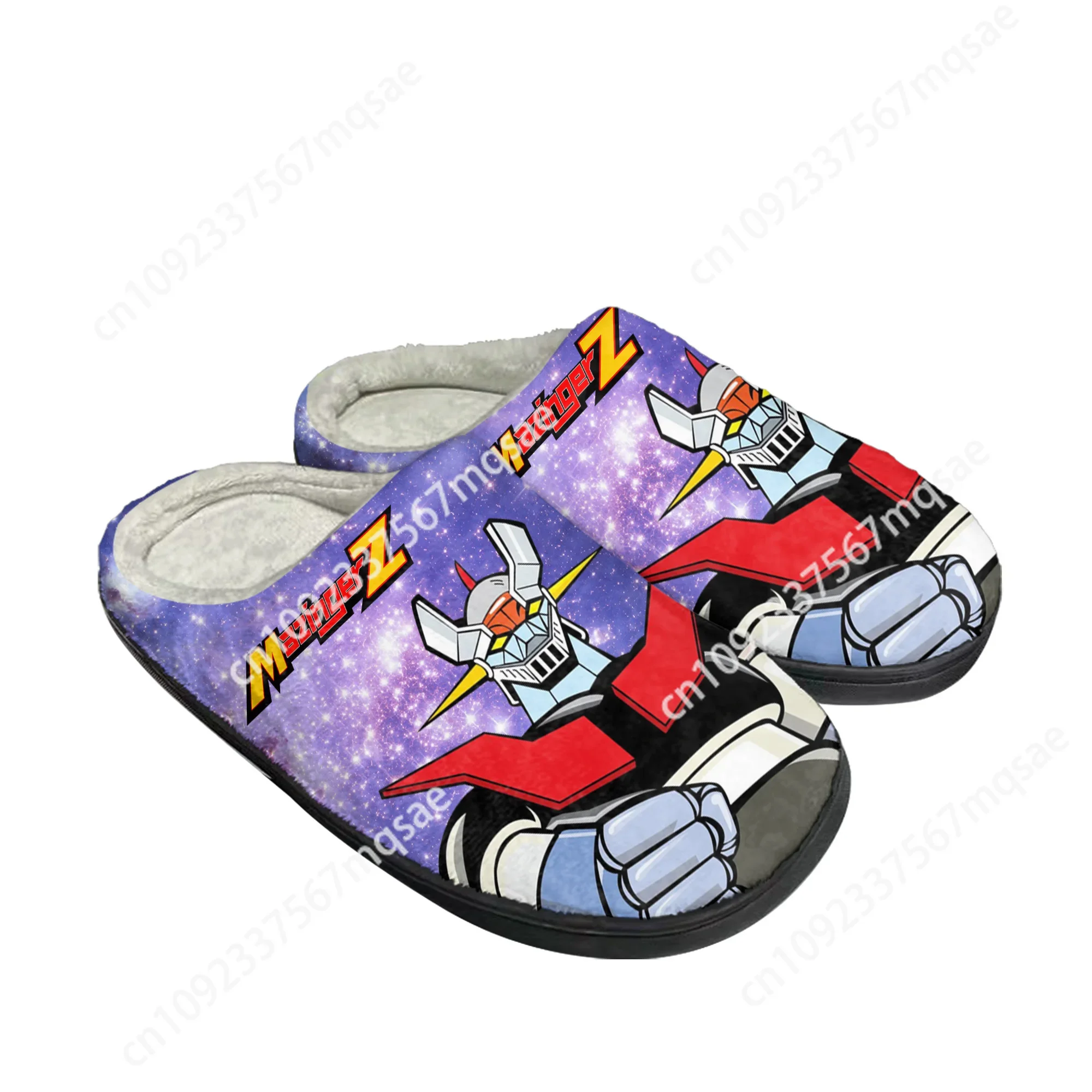 Mazinger Z Manga Anime Comics Home Cotton Custom Slippers Mens Womens Sandals Plush Casual Keep Warm Shoes Thermal Slipper