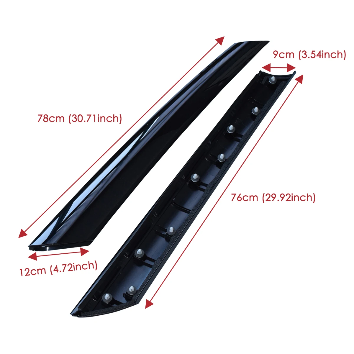 Right & Left Windshield Pillar Trim Exterior Molding Garnish For 10-13 KIA Soul 86170-2K500 86180-2K500 861702K500 861802K500