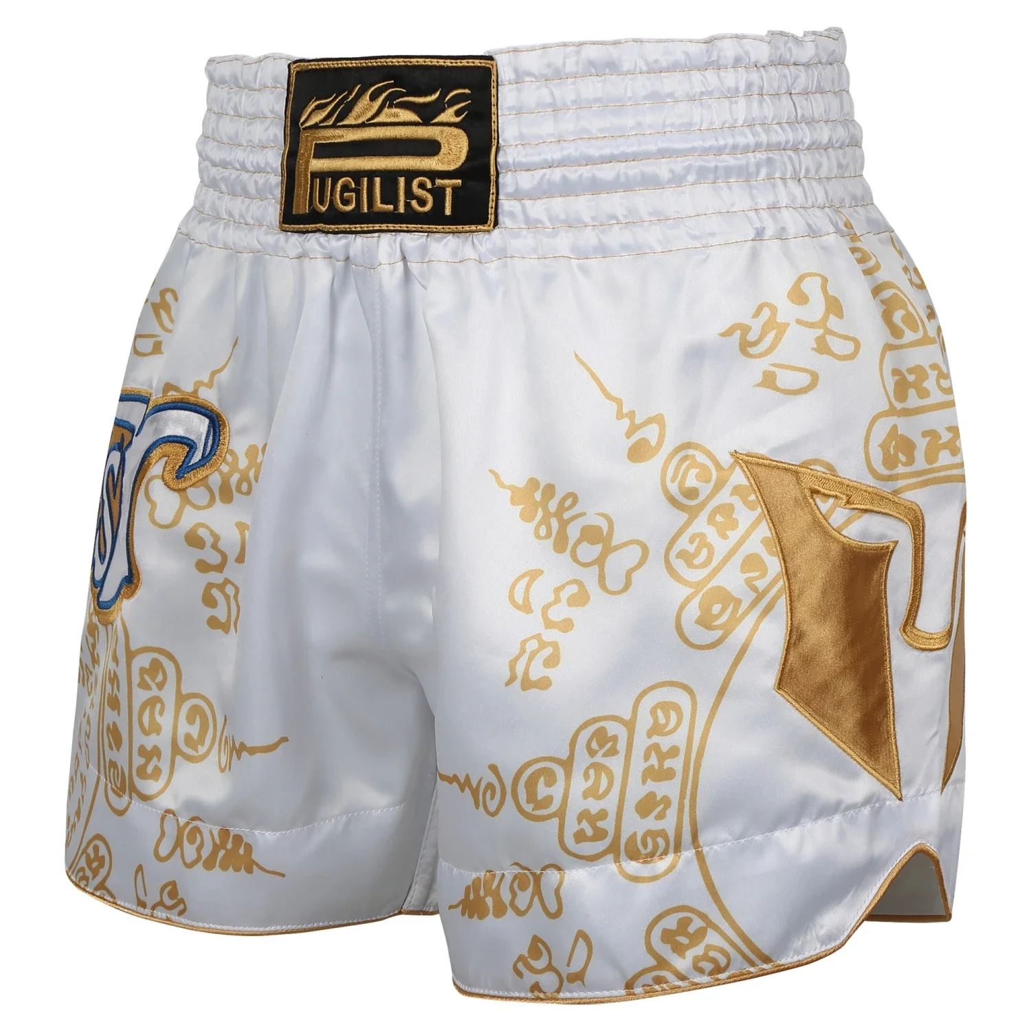 PUGILIST P3 white muay thai shorts boxing fight short sport shorts embroidery quick-dry