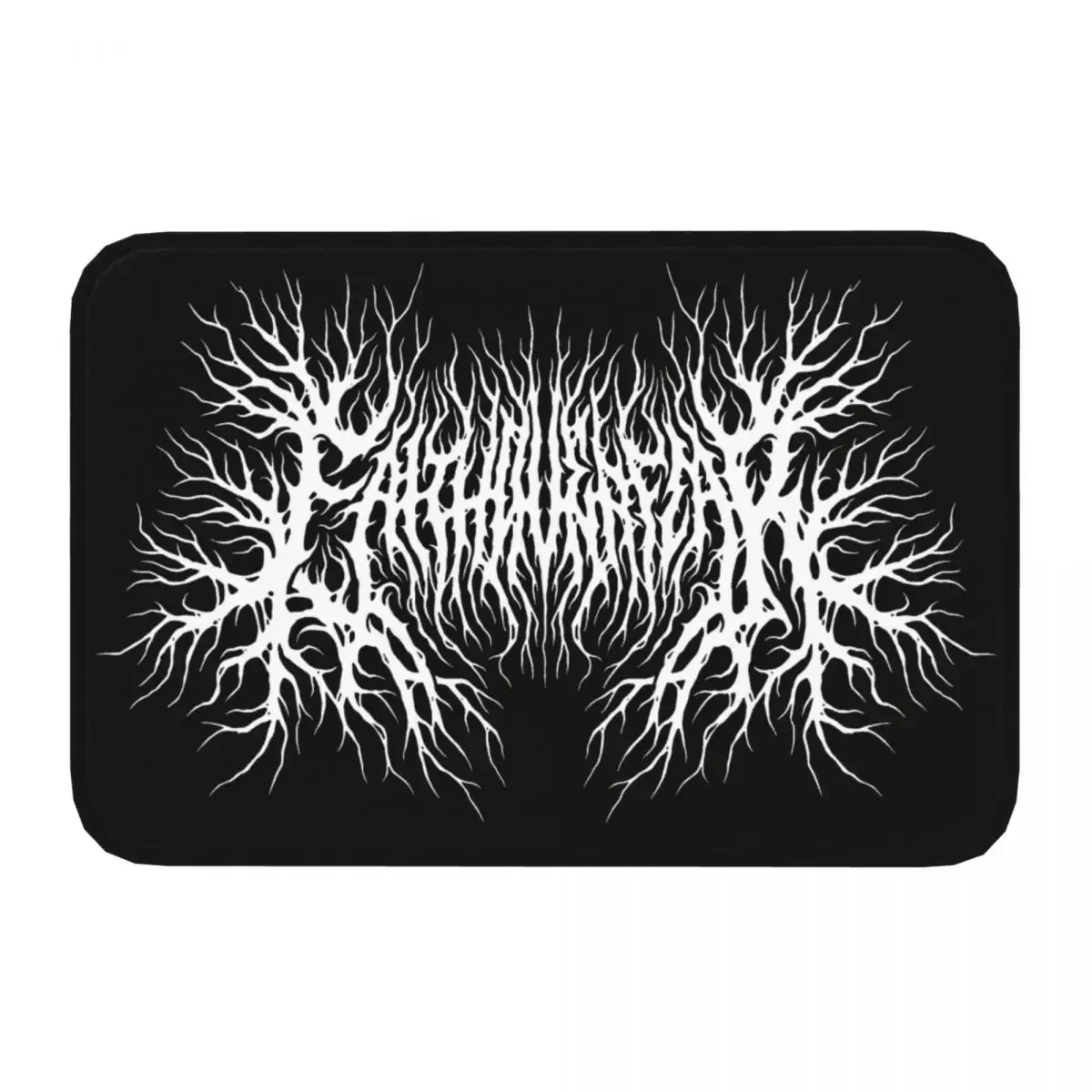 Black Heavy Metal Non-slip Doormat Faith Over Fear Carpet Bath Bedroom Mat Outdoor Indoor Modern