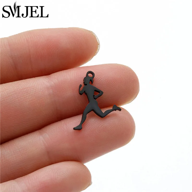 5pcs/lot Multiple Style Sports Charms for DIY Fitness Lovers Ornament Gymnastics Yoga Running Pendant Jewellery Making Supplies