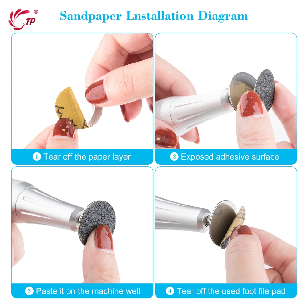 Disc for Pedicure Replaceable Sandpaper RemoveCuticle Callus Tool for Electric Foot File Callus Hard Dead Skin Pedicure Tools