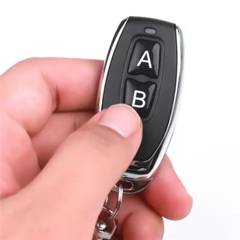 A33T 12-24V AC DC Receiver Universal Garage Door Opener 433.92MHz Learning Code Remote Control 2 Channel