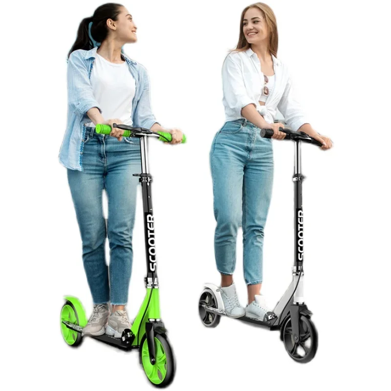 

YY Scooter Two-Wheel Teenagers and Older Children Folding Single-Leg Adult Adult Riding