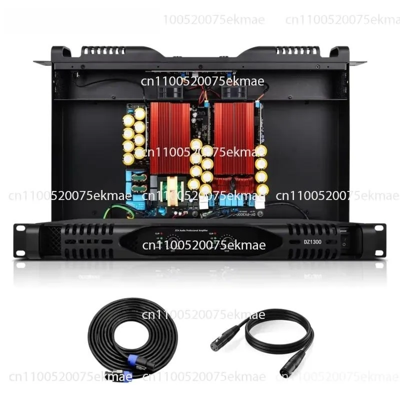 DZ1300 2-Channel Class D Power Amplifier 1300W Professional Audio Stereo Karaoke Sound System 1U Digital Power Amplifier