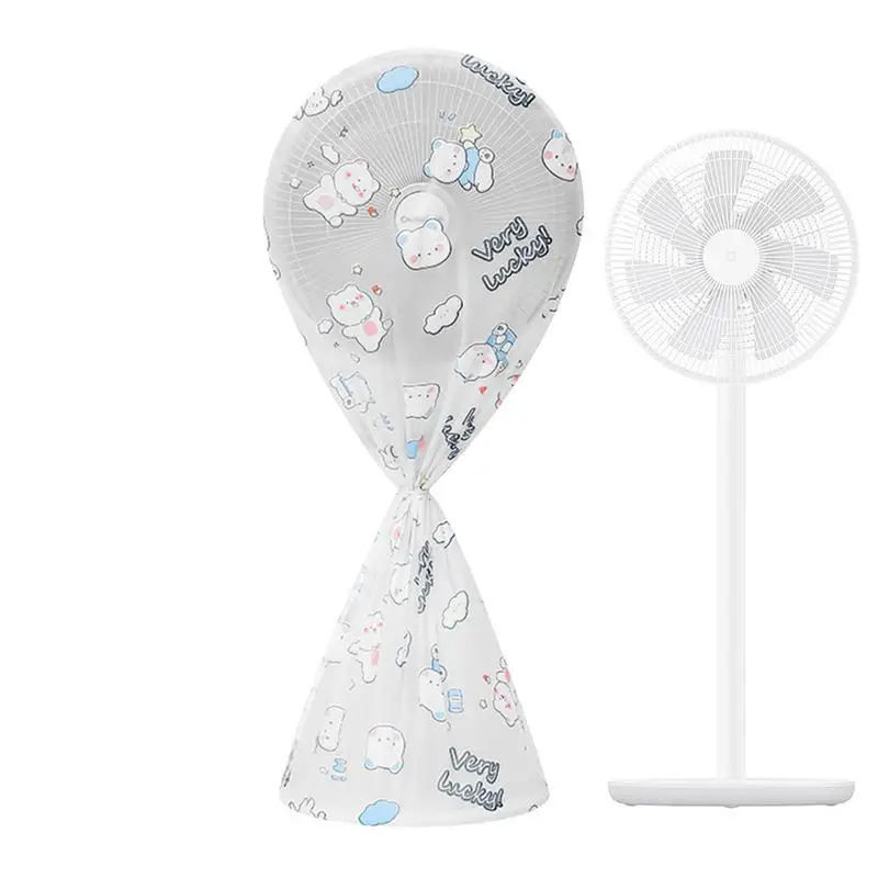 Electric Fan Cover Outdoor Cartoon Shape Universal Storage Net Cover Waterproof Cover All Inclusive Round Desk Fan Dust Cover