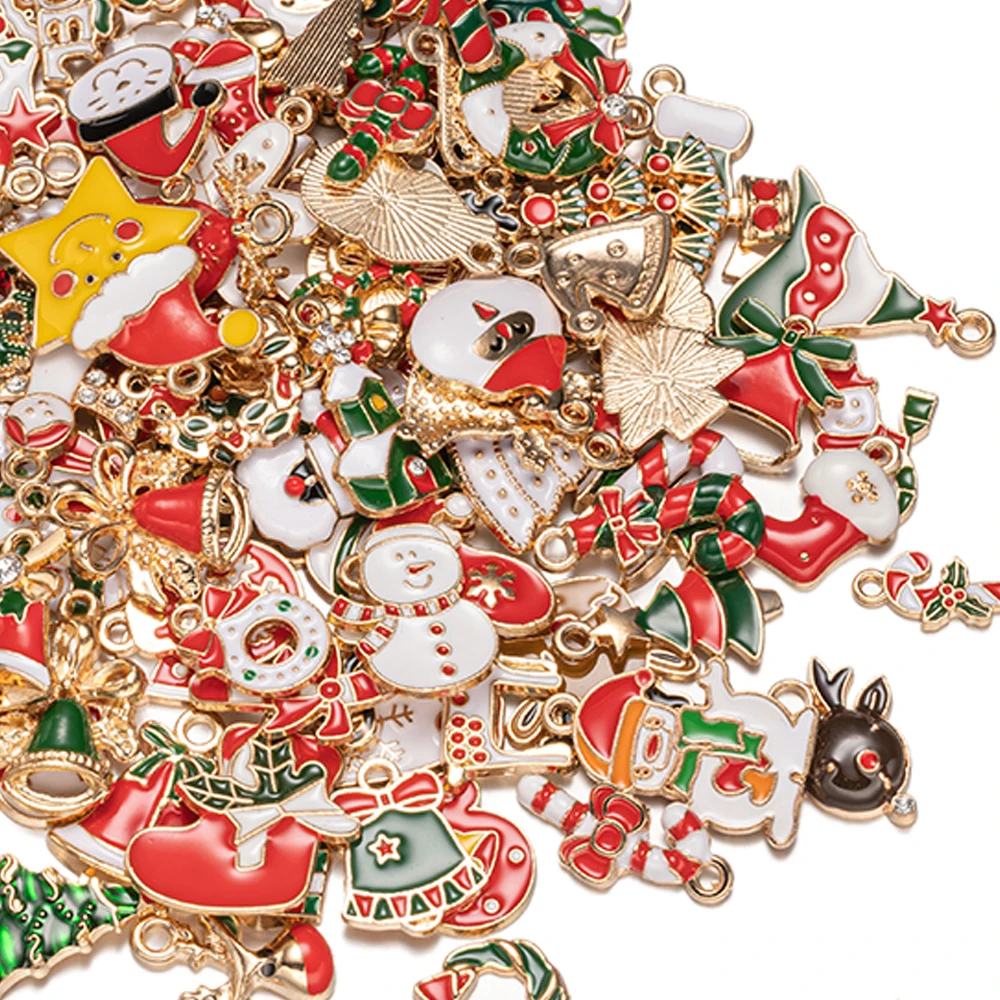 Enamel Christmas Charms for DIY Earrings