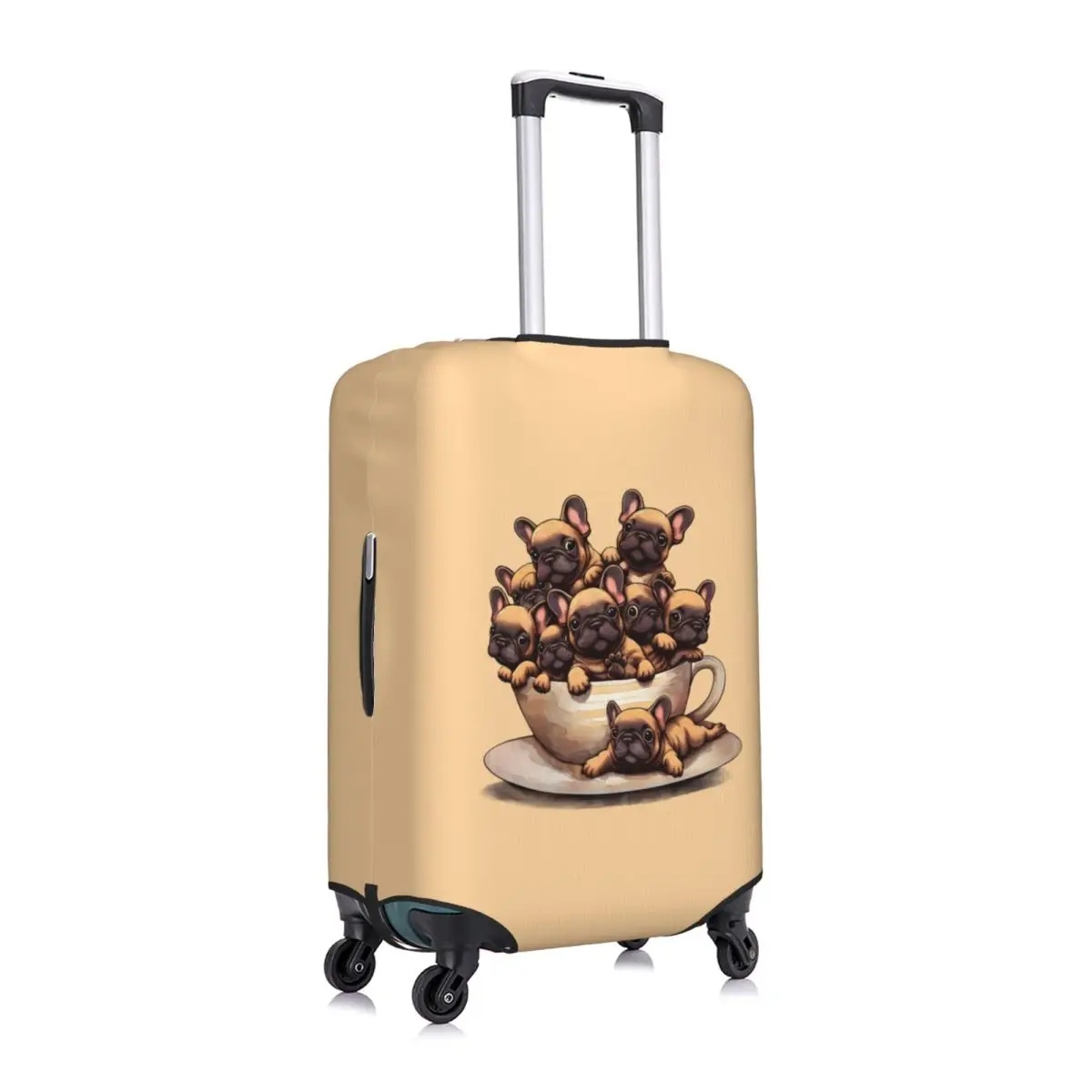 Benutzerdefinierte Mode Französisch Bulldogge Gepäck Abdeckung Schutz Staubdicht Frenchies Haustier Hund Reise Koffer Abdeckungen