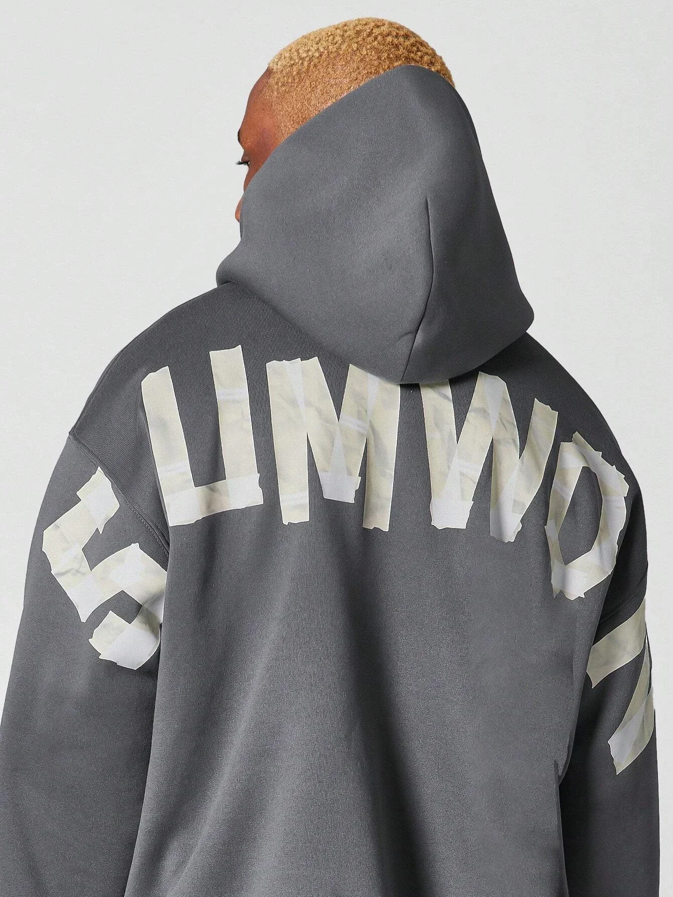 SUMWON Overhead Hoodie With Front And Back Prin sweatshirt tracksuit men hoodies for men streetwear men