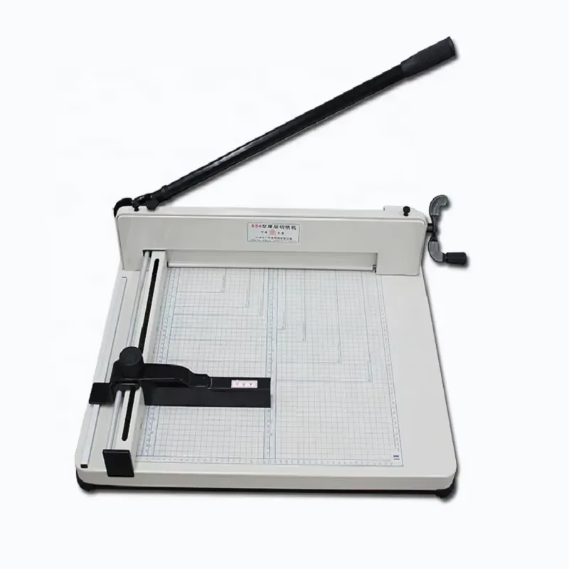 WD 858A3 Heavy Duty Manual Paper Cutter Desktop Guillotine Trimmer for Office School Home Use Precision Cutting Tool Fast