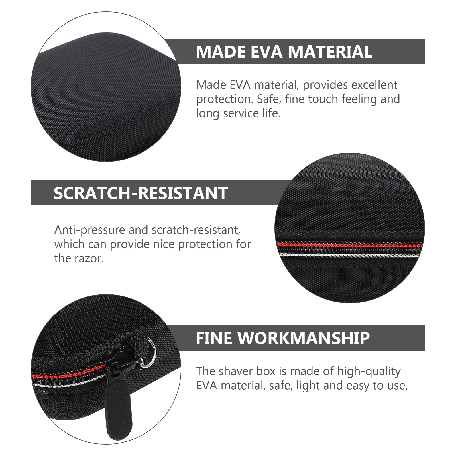 

1Pcs Travel Shaver Bag High Quality Eva Razor Storage Case Portable Shockproof Protection for Electric Shavers Ideal for Camping