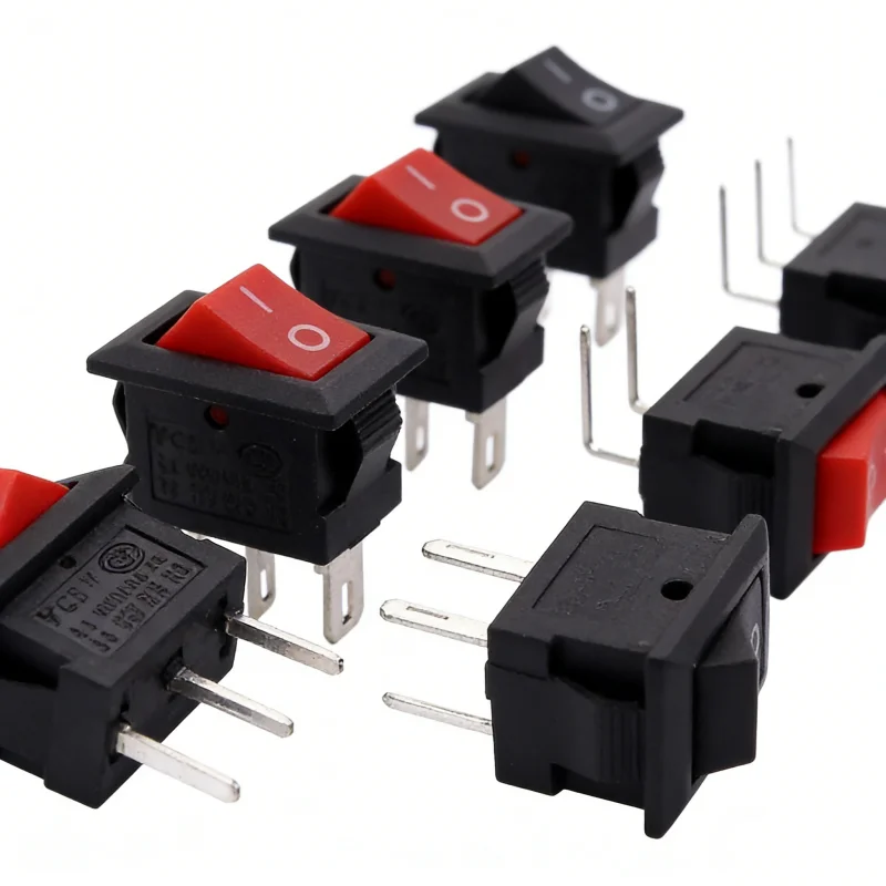 5PCS KCD11 ship type switch small power switch micro switch 2/3 pin 3-speed 10 * 15mm bent foot 3A250V