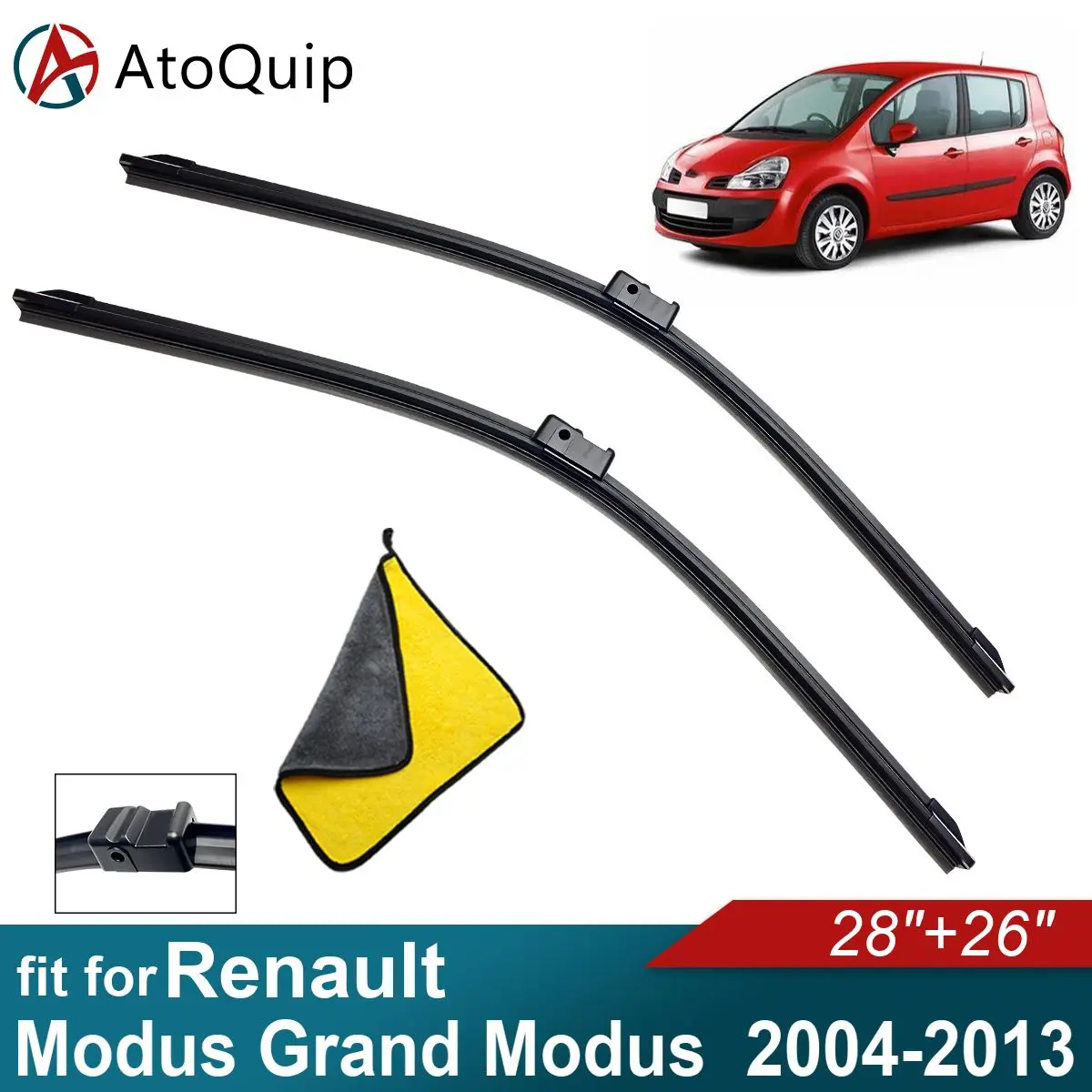 Car Windshield Wiper Blades Fit For Renault Modus Grand Modus Wiper Blades Soft Rubber Auto Front Windscreen