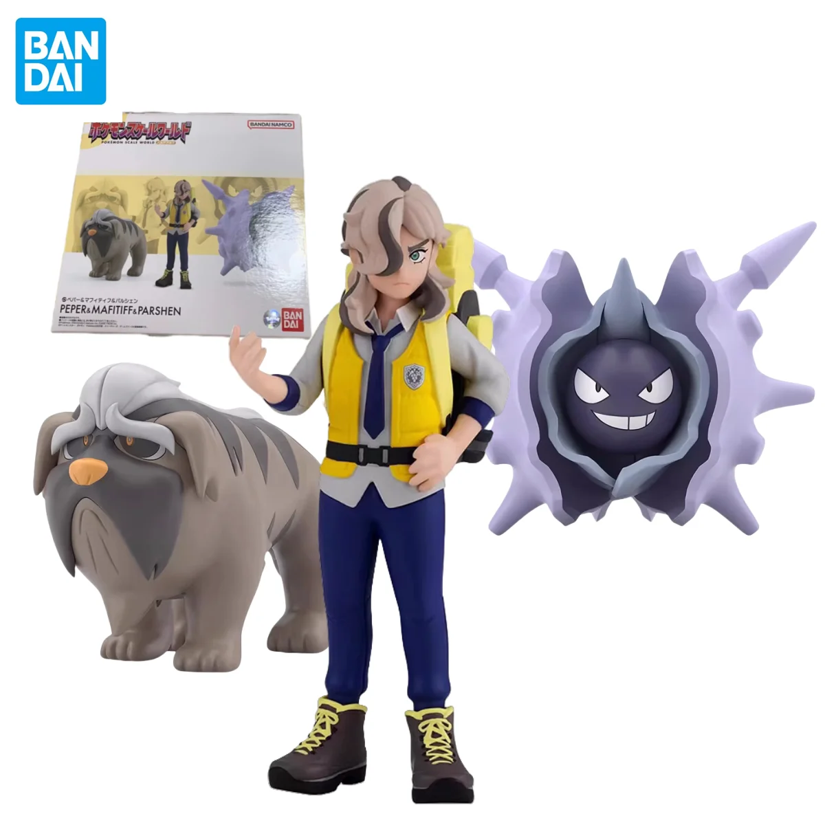 In Stock BANDAI Original Pokemon SCALE WORLD Paldea Region Arven Mabosstiff Cloyster Anime Figures Toys Gift Collectible Model