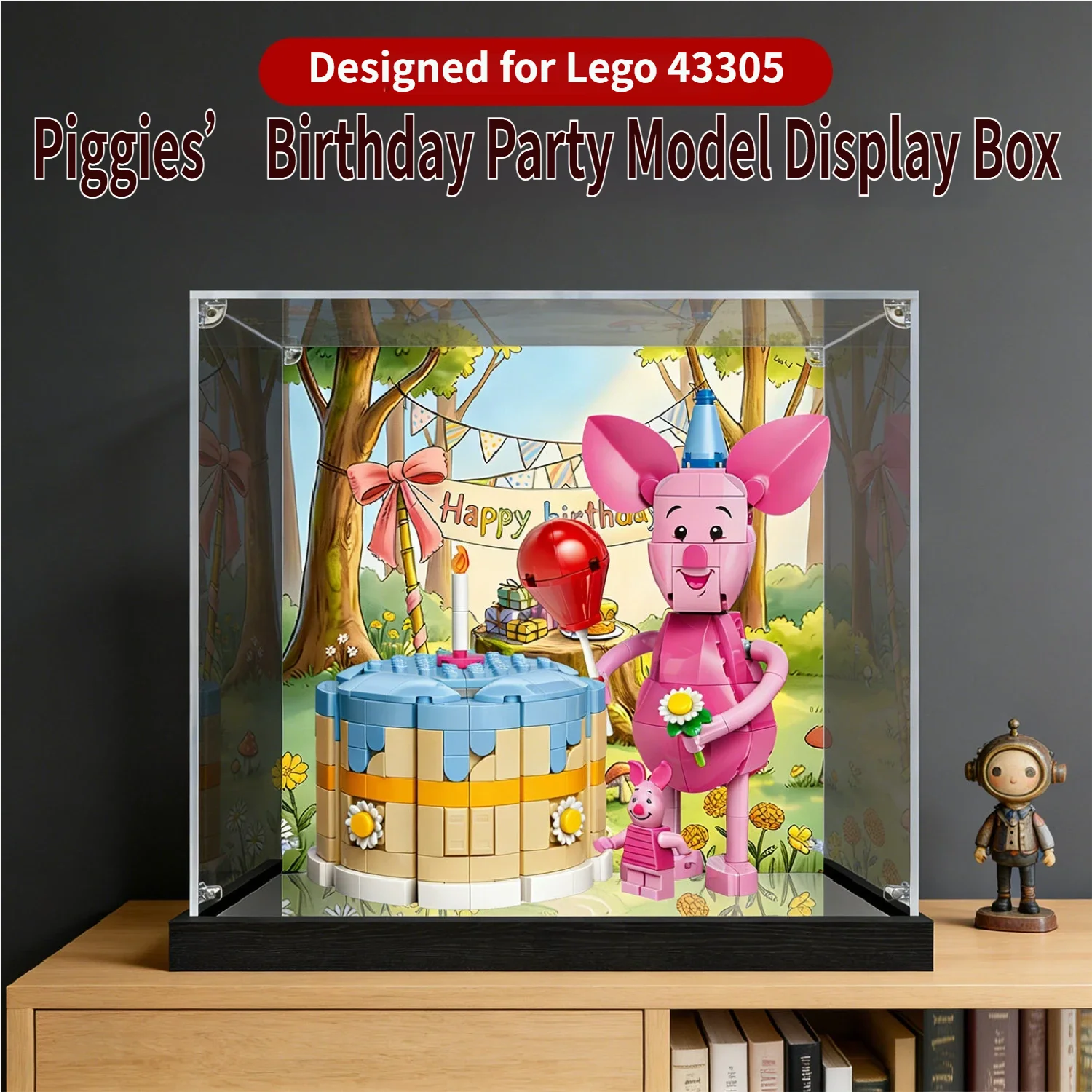 

Прозрачный акриловый демонстрационный бокс для модели Lego 43305, пылезащитный демонстрационный бокс, совместимый с моделью Lego 43305 (только бокс)