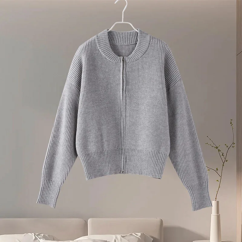 المرأة خمر تنوعا بلون معاطف طويلة الأكمام طاقم الرقبة سترة جاكيتات ربيع الخريف المرأة عادية سستة سترة Co