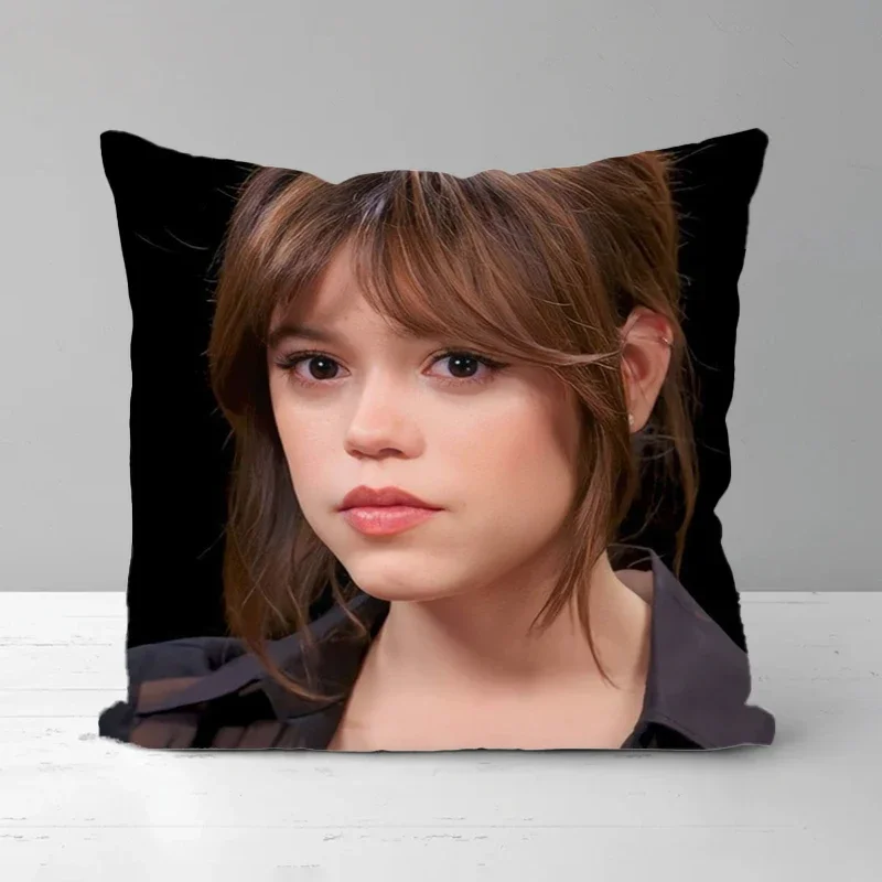 

Jenna Ortega Throw Pillow Covers Decorative Sofa Cushions Short Plush Ornamental Pillows for Living Room Cushion Cover 45*45 Bed