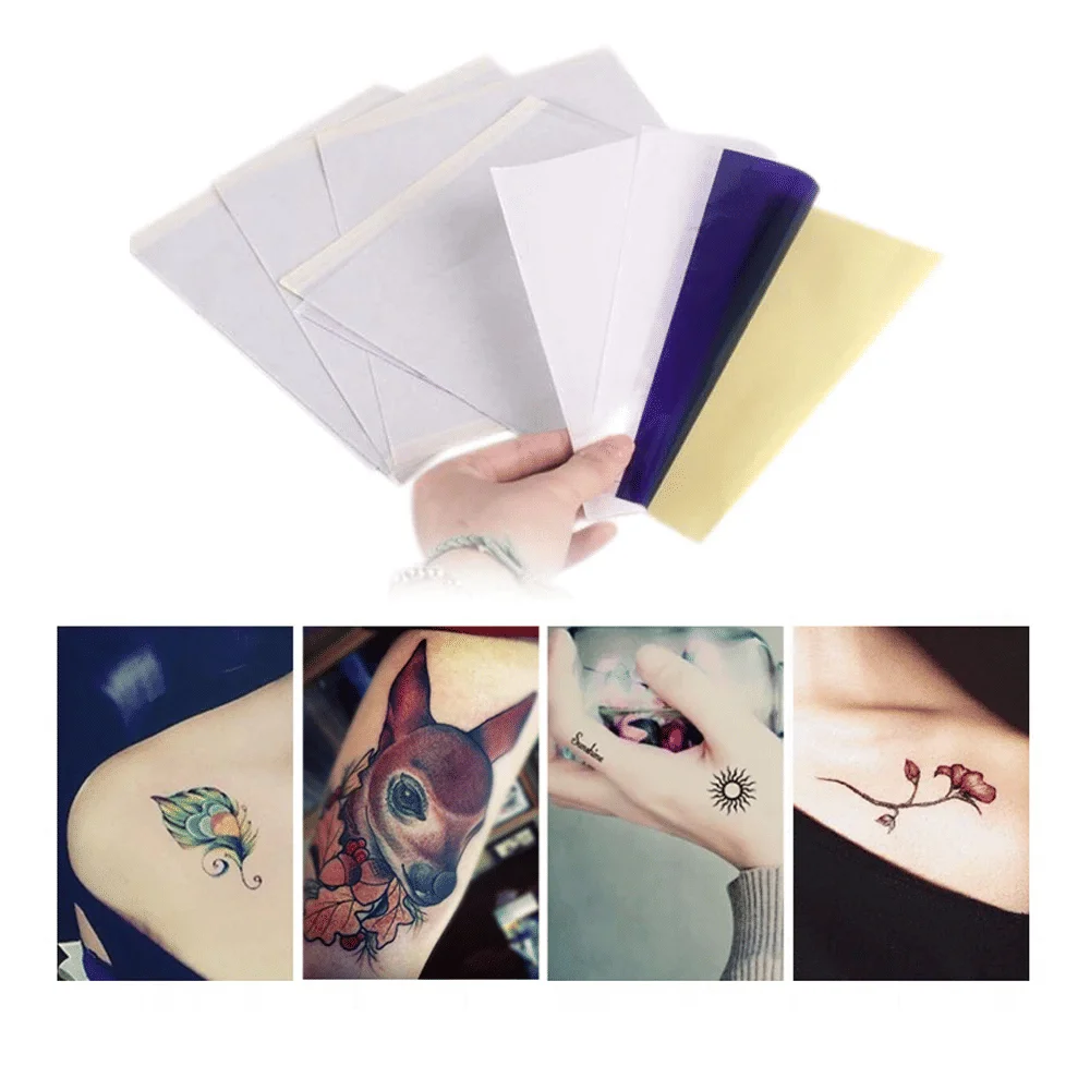 1 Pack Tattoo Transfer Paper Stencil Carbon Thermal Tracing Hectograph Supplies Sheets