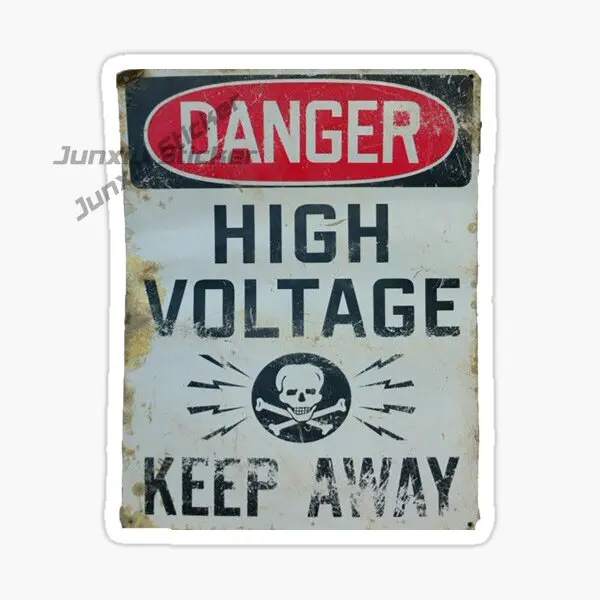 DANGER HIGH VOLTAGE Vinyl Car Stickers Car Decoration Accessories Self-adhesive Decals