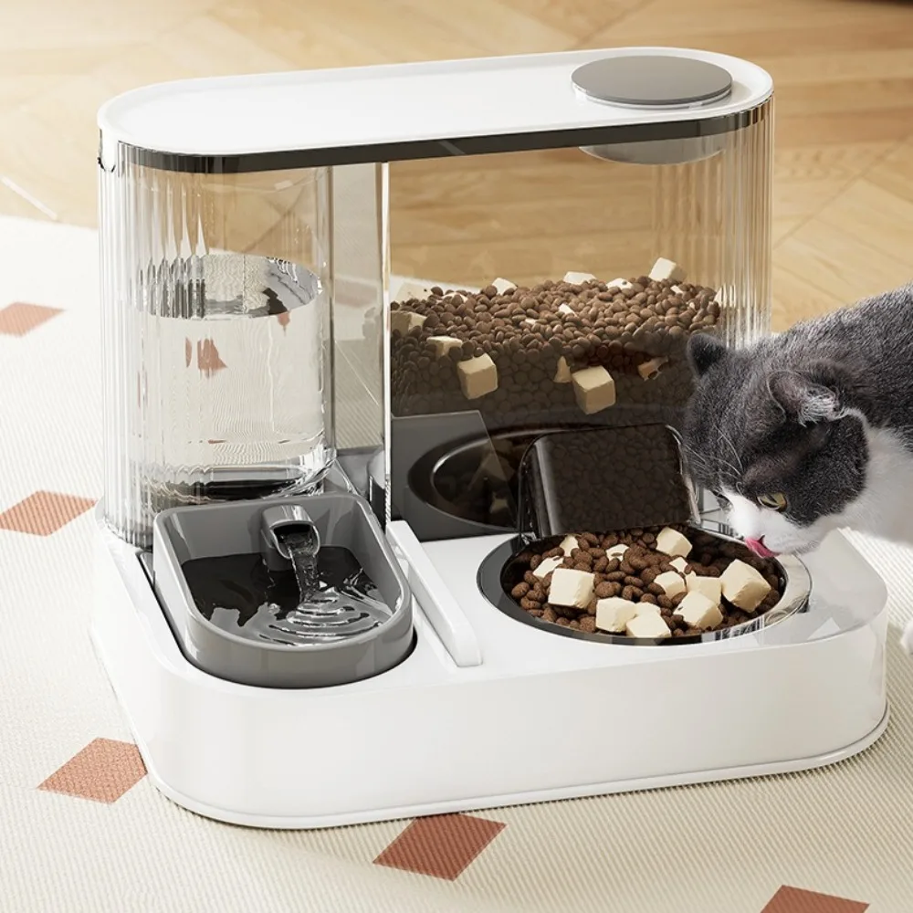 

Автоматическая кормушка для кошек 2.2 л, диспенсер для воды 1.5 л, миска для кошек, автоматическая подача воды, влагозащищенная кормушка для животных, товары для животных