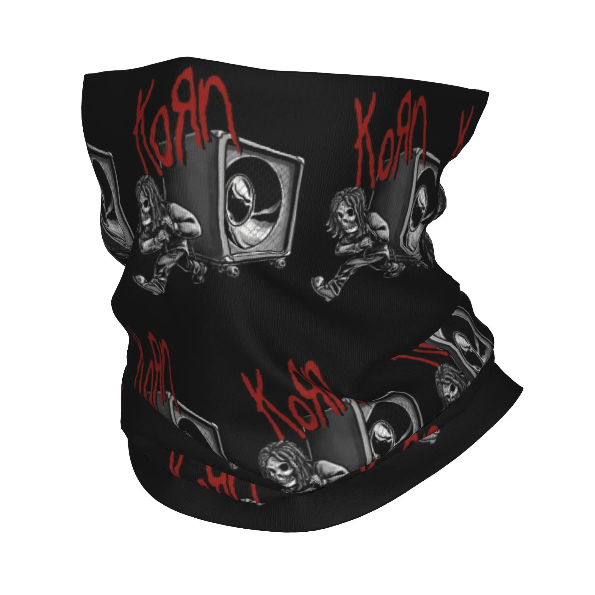 Custom Heavy Metal Music Band Korns Bandana Neck Gaiter Windproof Face Scarf Cover Men Women  Headwear Tube Balaclava