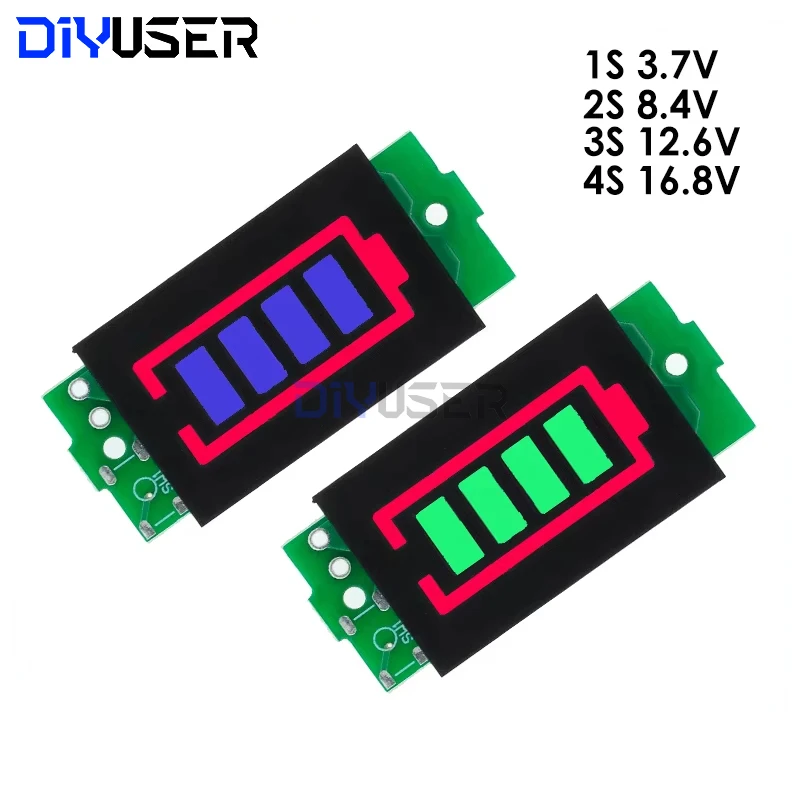 1-8S 1S/2S/3S/4S одиночный 3,7 В модуль индикатора емкости литиевой батареи 4,2 В дисплей тестер мощности аккумулятора электромобиля литий-ионный