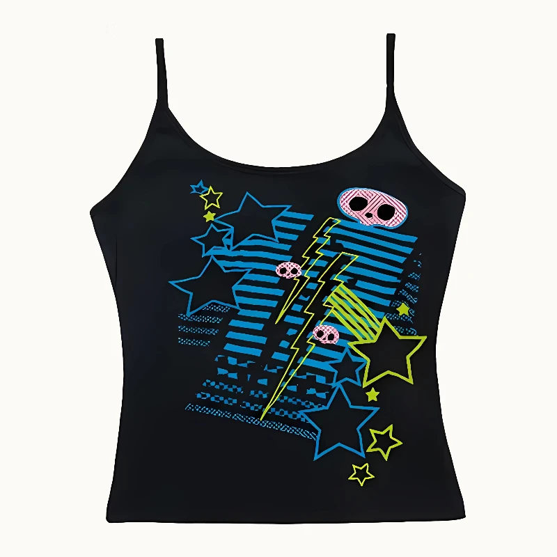 2000S Retro Women Letter Printed Aesthetic Cute Garbage T-shirt Y2K Gothic Emo Girl Crop Exposed Punk Street Decoration T-shirt