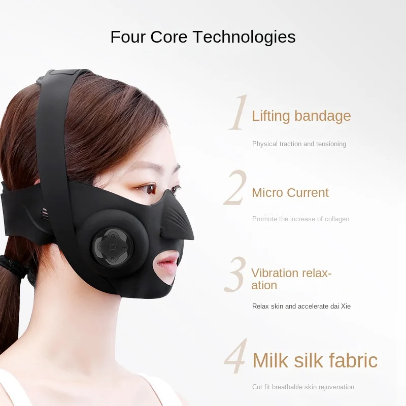 

Face Slimming Artifact Smart V Face Slimming Device Remote Control Face Lift EMS Mask Electric Massage Slimming Device