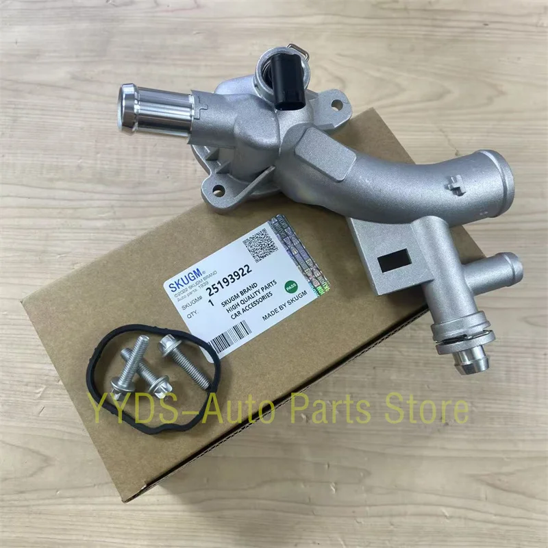 Aluminum Coolant Water Outlet Thermostat Housing 25193922 55565334 For Buick Encore 1.4L 2013-19 For Chevy Cruze 1.4L 2011-16