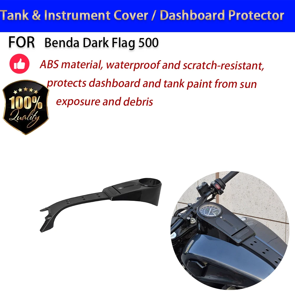 For Benda Dark Flag 500 Tank Instrument Cover Dashboard Protector ABS No-Drill Accesorios Moto