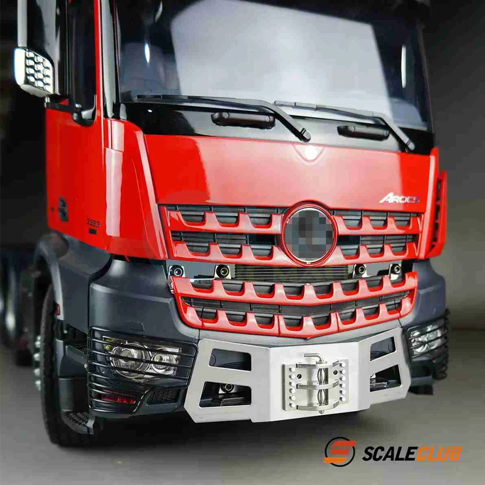 Para Tamiya RC 1/14 3363 camión tablero de ingeniería de edificio estrecho gancho de remolque delantero simulación piezas de mejora de metal SCALECLUB QTG-BZ-2