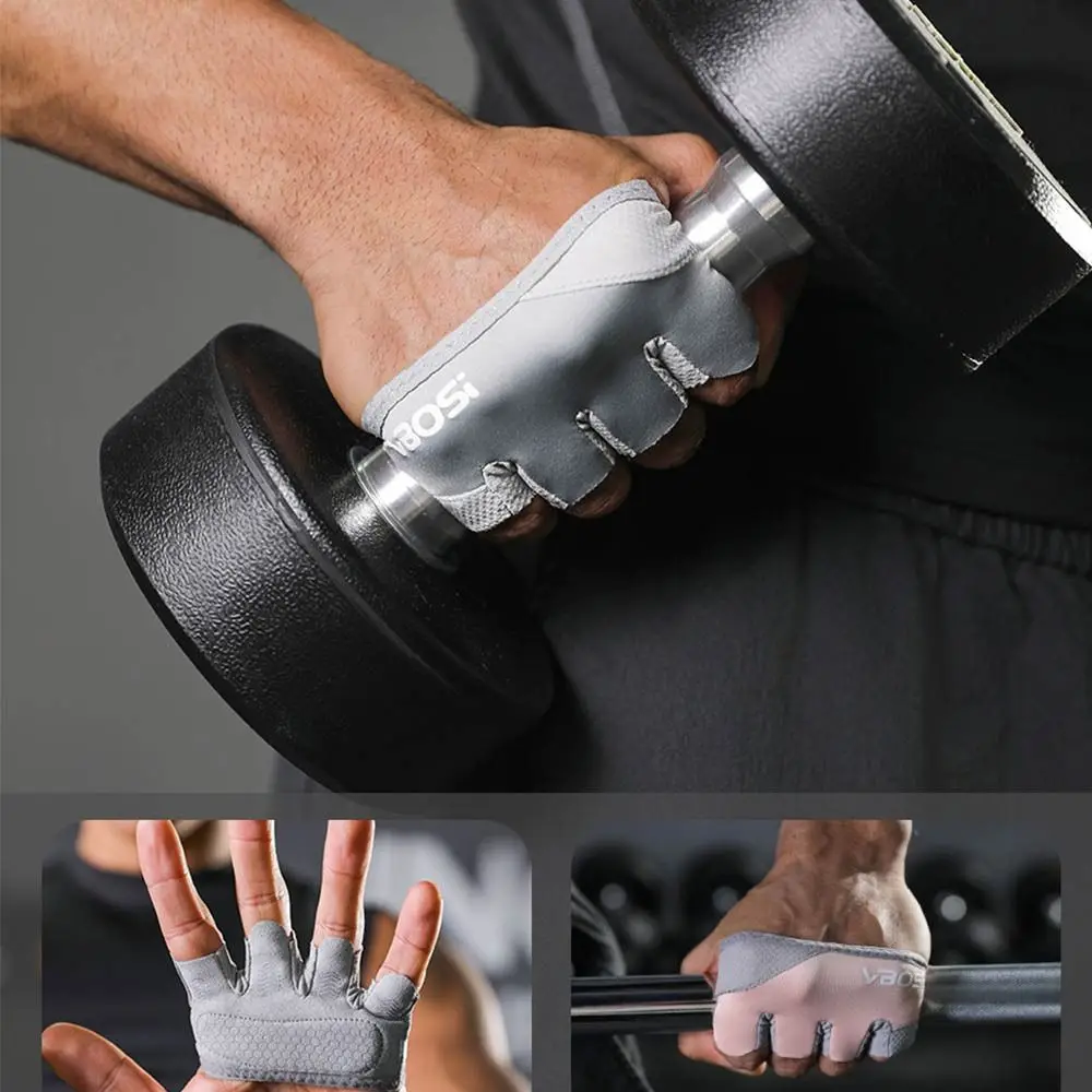 

1Pair Anti-Slip Gym Half Finger Gloves Breathable Lightweight Anti-Slip Workout Gloves Four Finger Thin Weight Lifting Grips