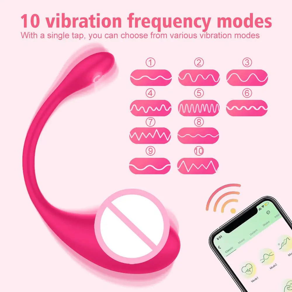 هزاز مهبلي لاسلكي G Spot محفز بلوتوث App التحكم يمكن ارتداؤه لعبة الجنس الكبار للاستمناء للنساء