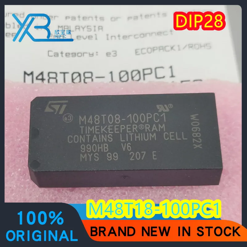 

(1/50 pieces) M48T18-100PC1 DIP28 original genuine M48T18-100 M48T18 real-time clock IC spot delivery fast