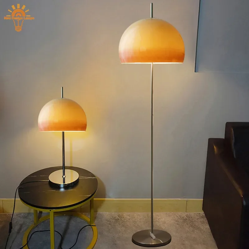 

Nordic Mushroom Floor Lamps for Living Room Bedroom Bedside Lamp Silver Standing Lamp Atmosphere Floor Lamp Glass Lampshade