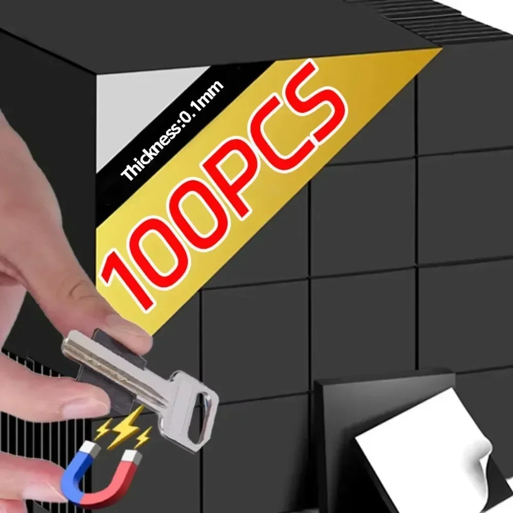 100/50pcs Magnet folien selbst klebende Magnete quadratische Gummi-Weich magnet folie für Kühlschrank Tafel Büro DIY Dekore