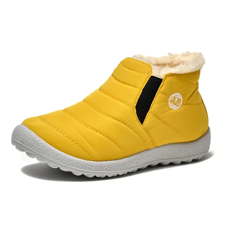 Botas de tornozelo impermeáveis para crianças, sapatos confortáveis de slip-on, leves, meninos, meninas, crianças, Dropshipping, inverno, 26-35