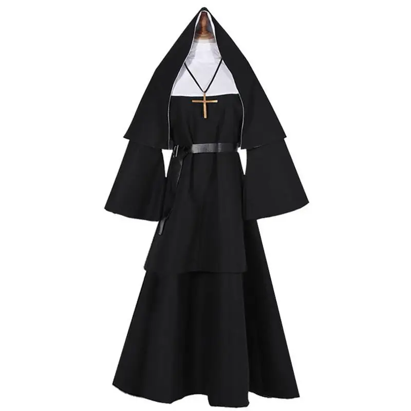 

loween Cosplay Scary Priest Costume Women's Traditional Religious Attire Stage Performance Ethnic Faion Autumn 2025