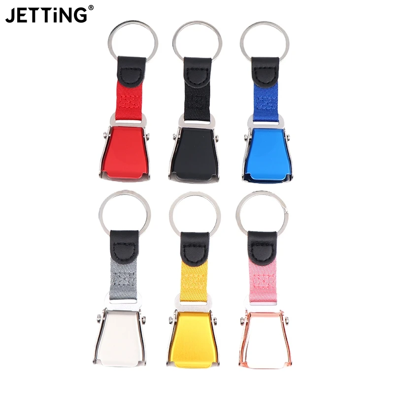 

1pc Airplane Airline Small Aviation Gifts Seat Belt Mini Safety Seatbelt Plane Buckle Keychain Strap Key Chain For Bag Flight