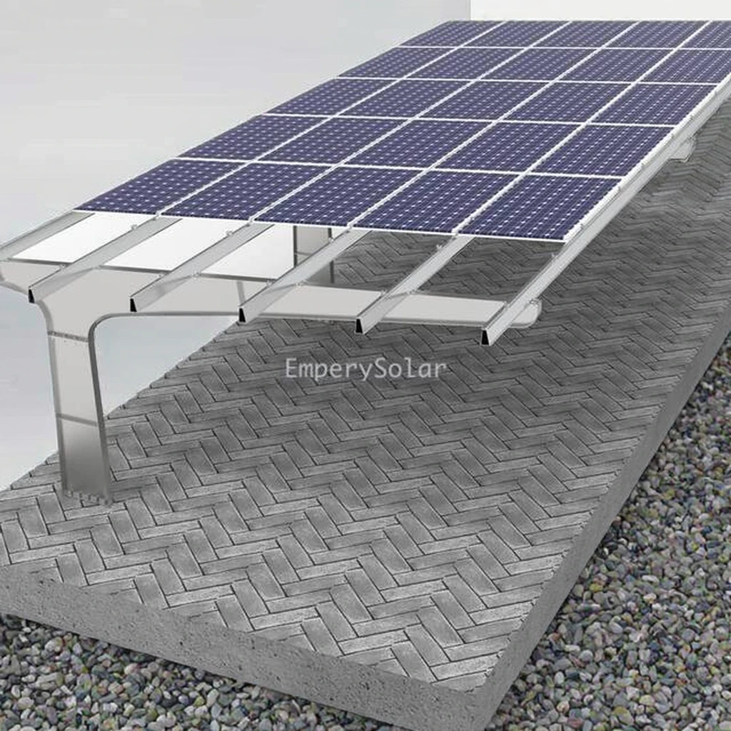 High Quality Solar Mounting System Anodized Metal Carport Shade Canopy for Car Parking Prefab Garage Solar Panel Installation