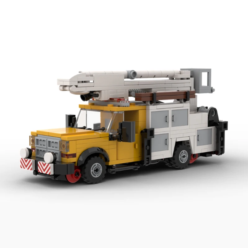 City Car Model MOC Building Bricks Rail Power Utility Truck Modular Technology Holiday Gifts Assemble Toys Suit Display