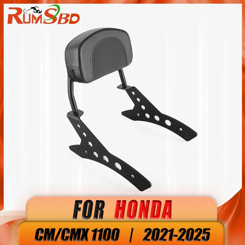 for Honda CM1100 CMX1100 Rebel 2021-2024 Sissy Bar Lazy Backrest Cushion Pad Motorcycle Rear Passenger Comfort Accessory