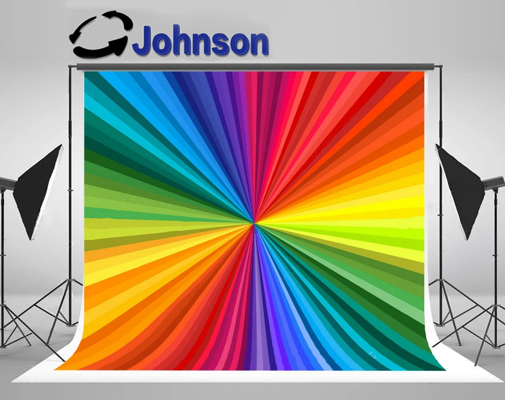 

JOHNSON Rainbow Fringe Colored Colorful background High quality Computer print wall photo backdrop