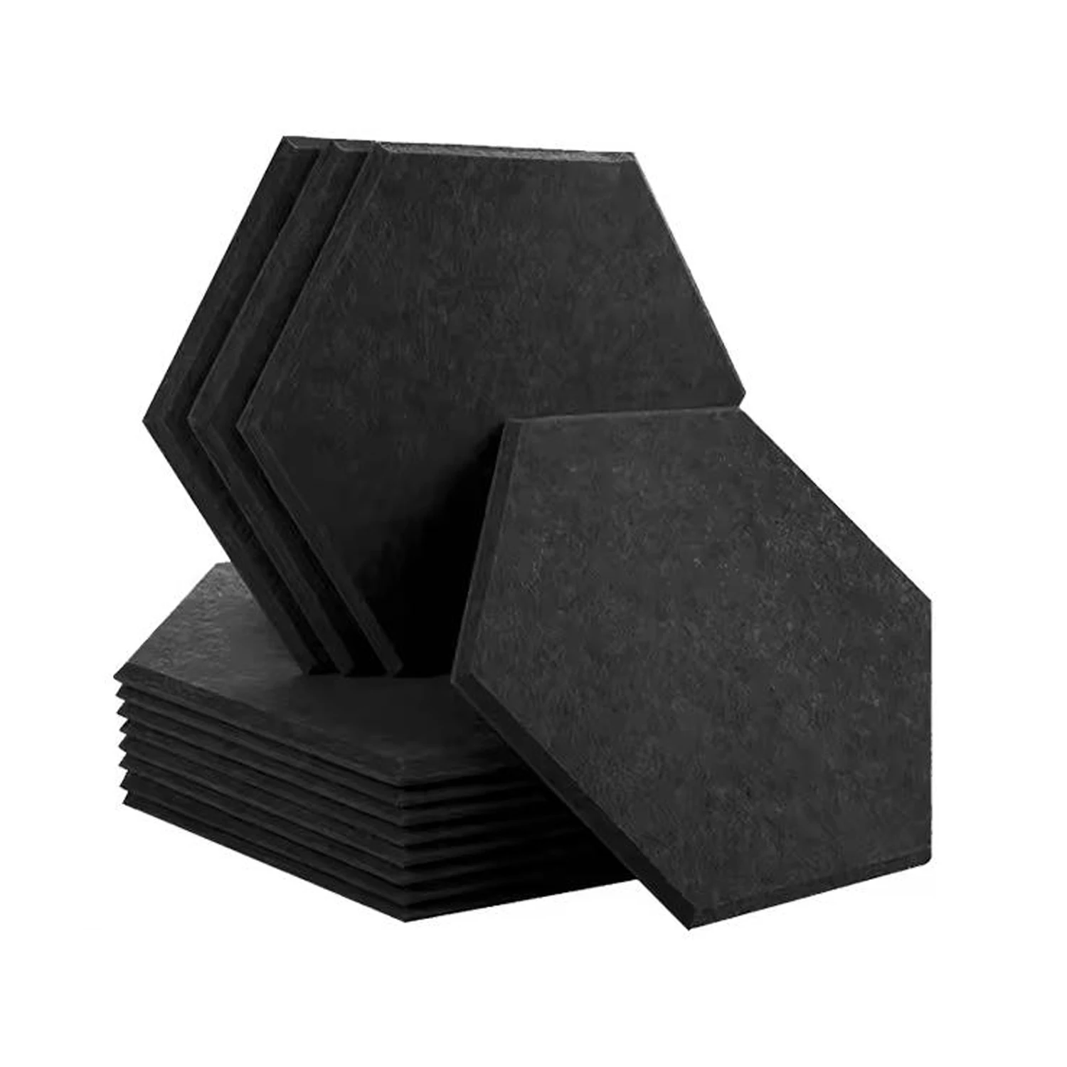 6/12/18pcs Hexagon Sound-absorbing Acoustic Wall Panel Decoration Soundproof Felt Cork Tiles Pin Boards For Wall Decor Paneling