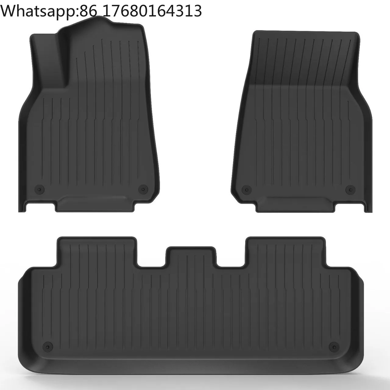 For Tesla 3  23-25 Model Universal Fit Semi-Enclosed Type TPE+Slip-Resistant Material Car Floor Mats Trunk Mat Backrest Mat