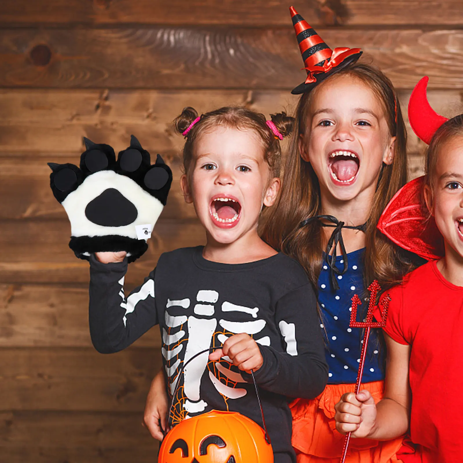 

1Pair Panda Claw Gloves Soft Warm Winter Gloves for Halloween Party Travel Camping Role-Play Cosplay Performance