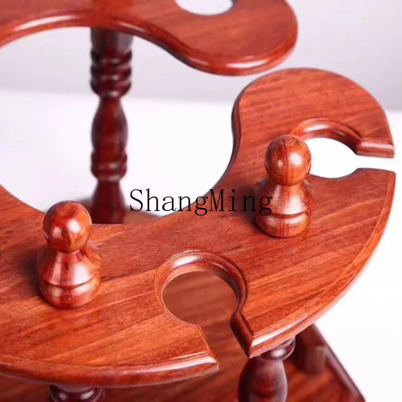DSA solid wood creative hanging goblet holder upside down wine glass holder household mahogany wine rack ornament