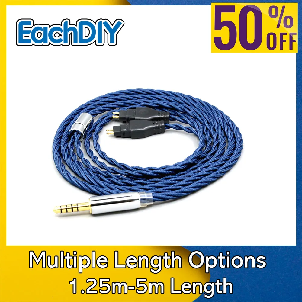 

99% Pure Silver OCC Graphene Alloy Full Sleeved Earphone Cable For Sennheiser HD580 HD600 HD650 HDxxx HD660S HD58x LN008607