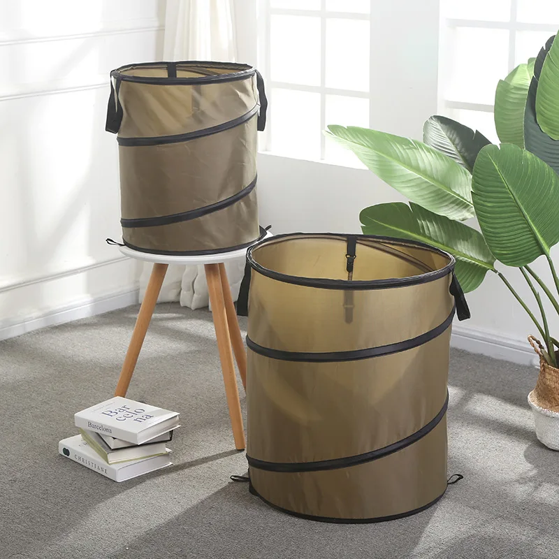 New Outdoor Foldable Garbage Bin Camping Portable Garden Fallen Leaves Flowers Weeds Waste Oxford Fabric Garbage Bin Weed Bags