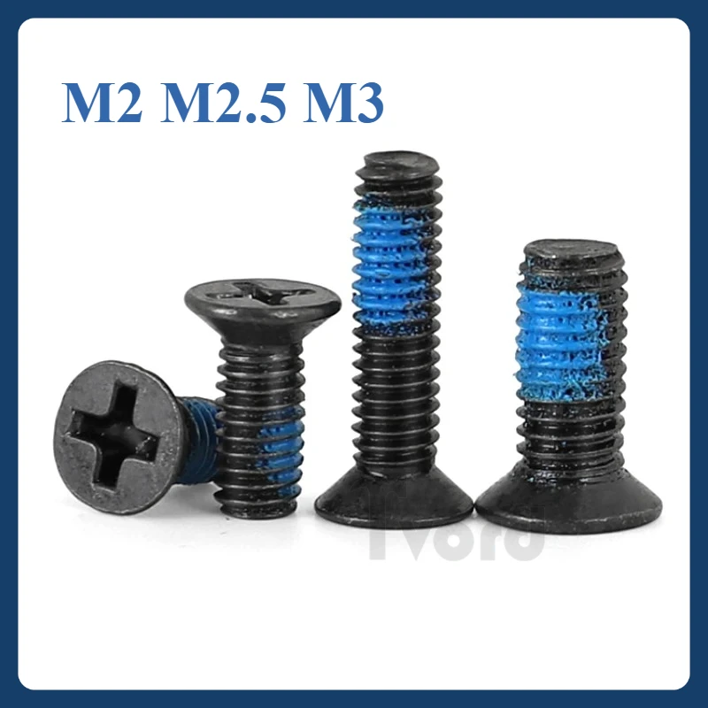 

10/30/50pcs M2 M2.5 M3 Laptop Bottom Case Screws Flat Head For Asus X555 K555 F555 W509L W519L VM590L Universal Repair Parts